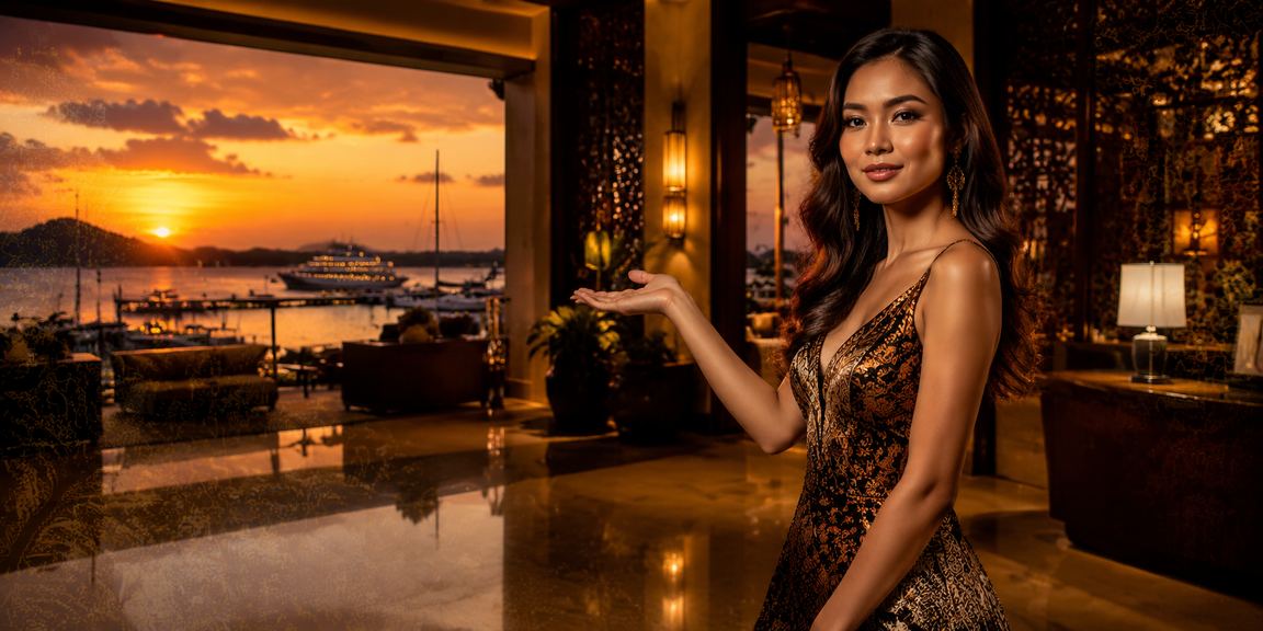 Pemain muda perempuan menikmati permainan kasino online melalui ponsel dengan ekspresi fokus