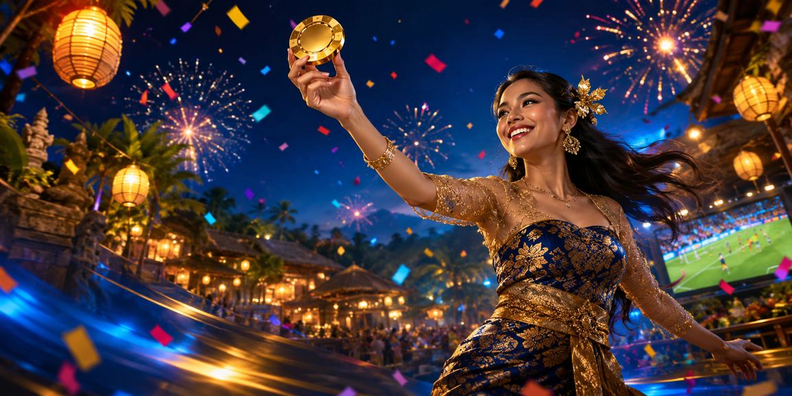 Festival lampion dengan suasana hiburan dan permainan malam yang meriah